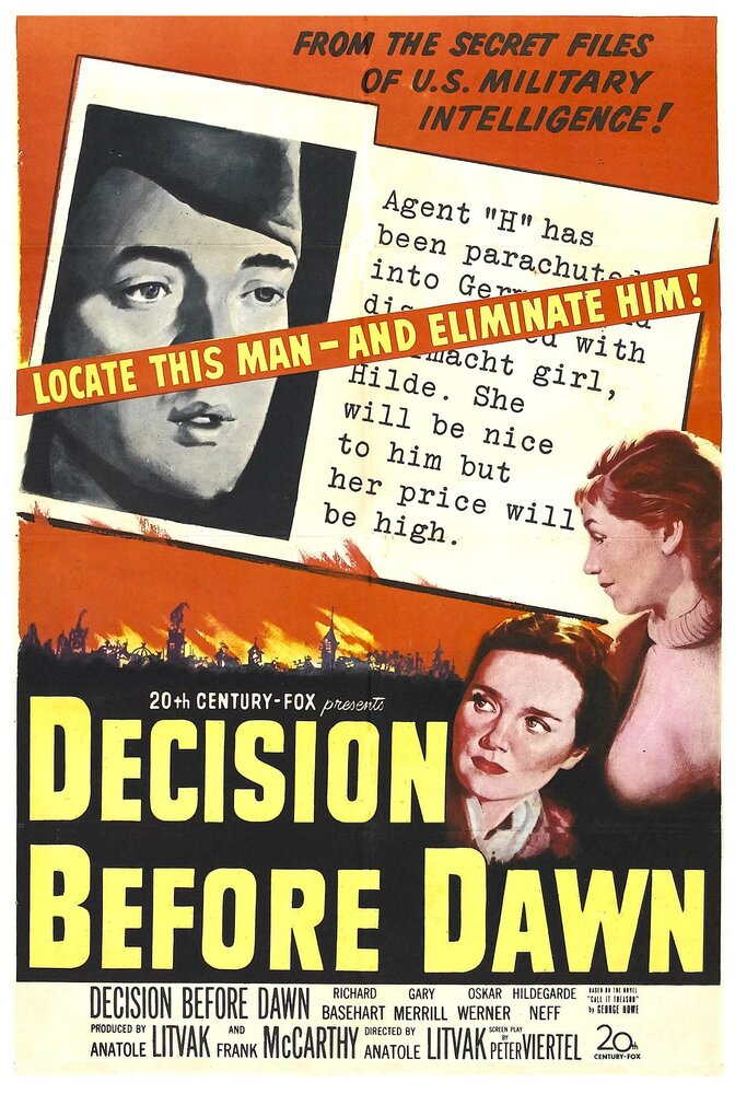 Решение перед рассветом (1951) постер